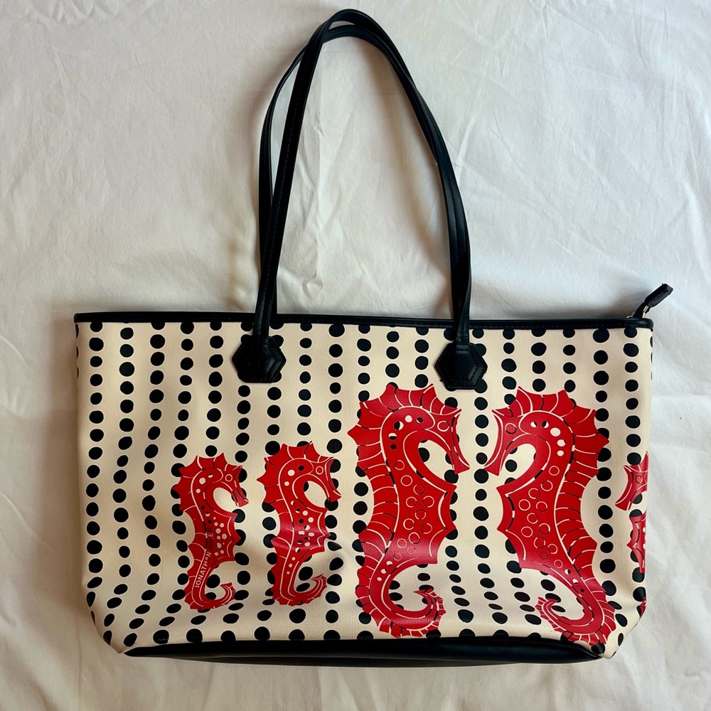 Jonathan Adler Red Seahorse Tote Bag